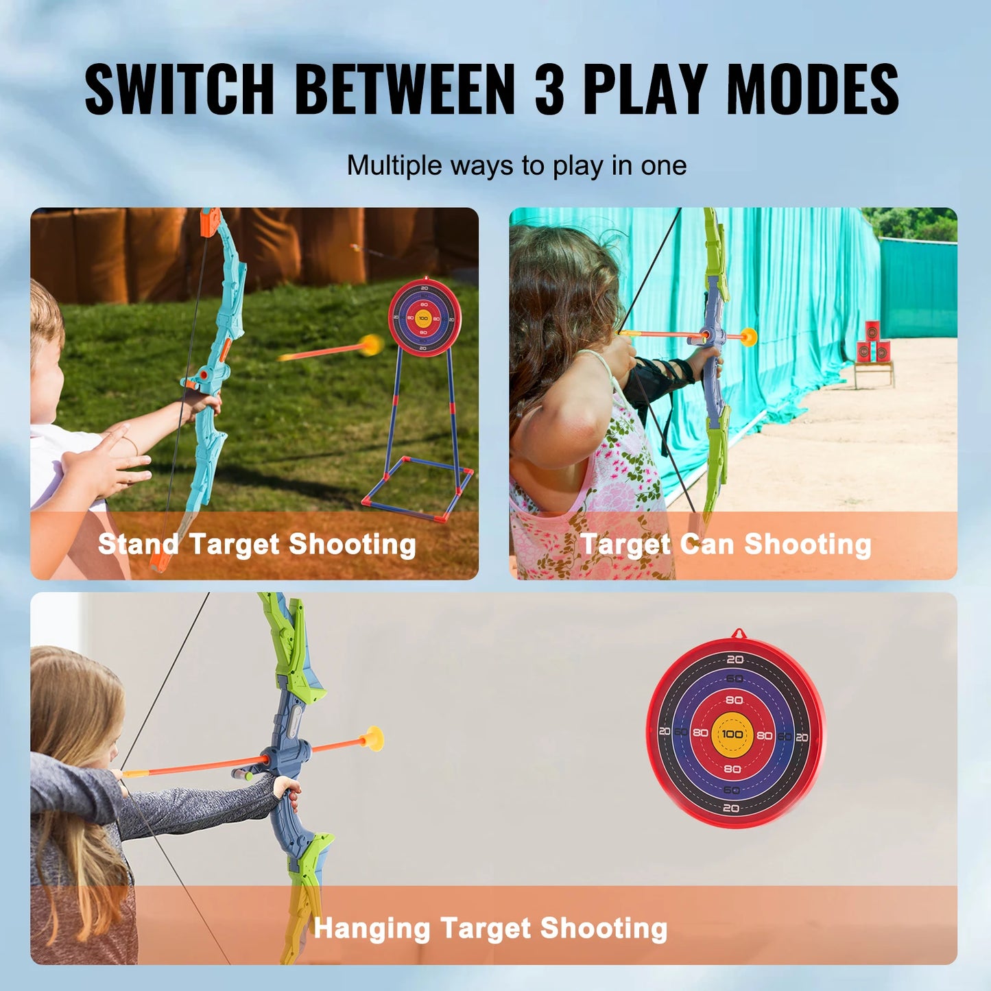 SucceBuy Bow And Arrows For Children Kids Archery Bow Practice Recurve Outdoor Sports Game Hunting Shooting Toy Gift Bow Kit