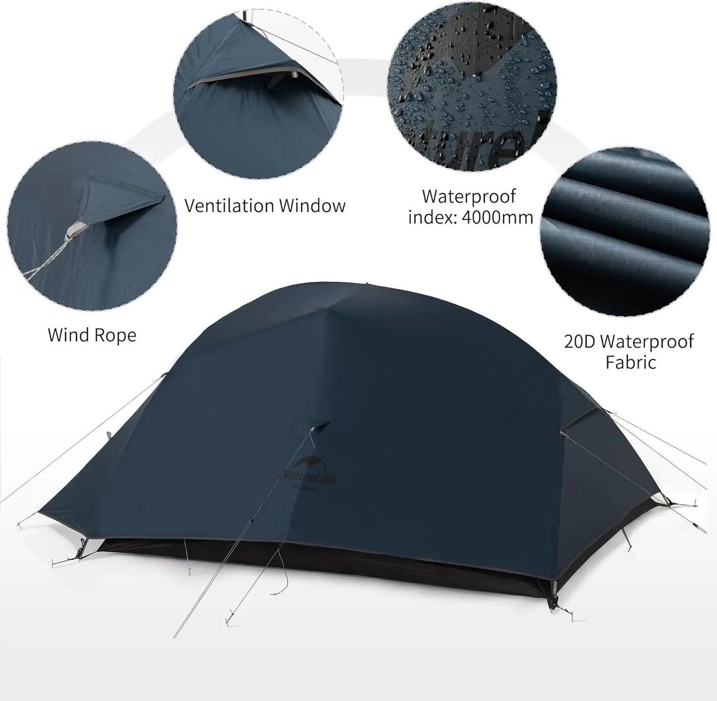 Cloud Up 3 Person Lightweight Backpacking Tent 3 Season