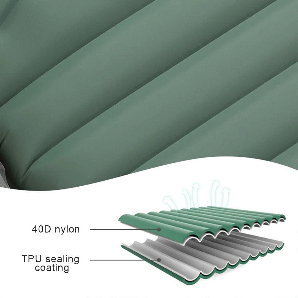 10cm Self Inflating Camping Mat With Foot Pump Pillow