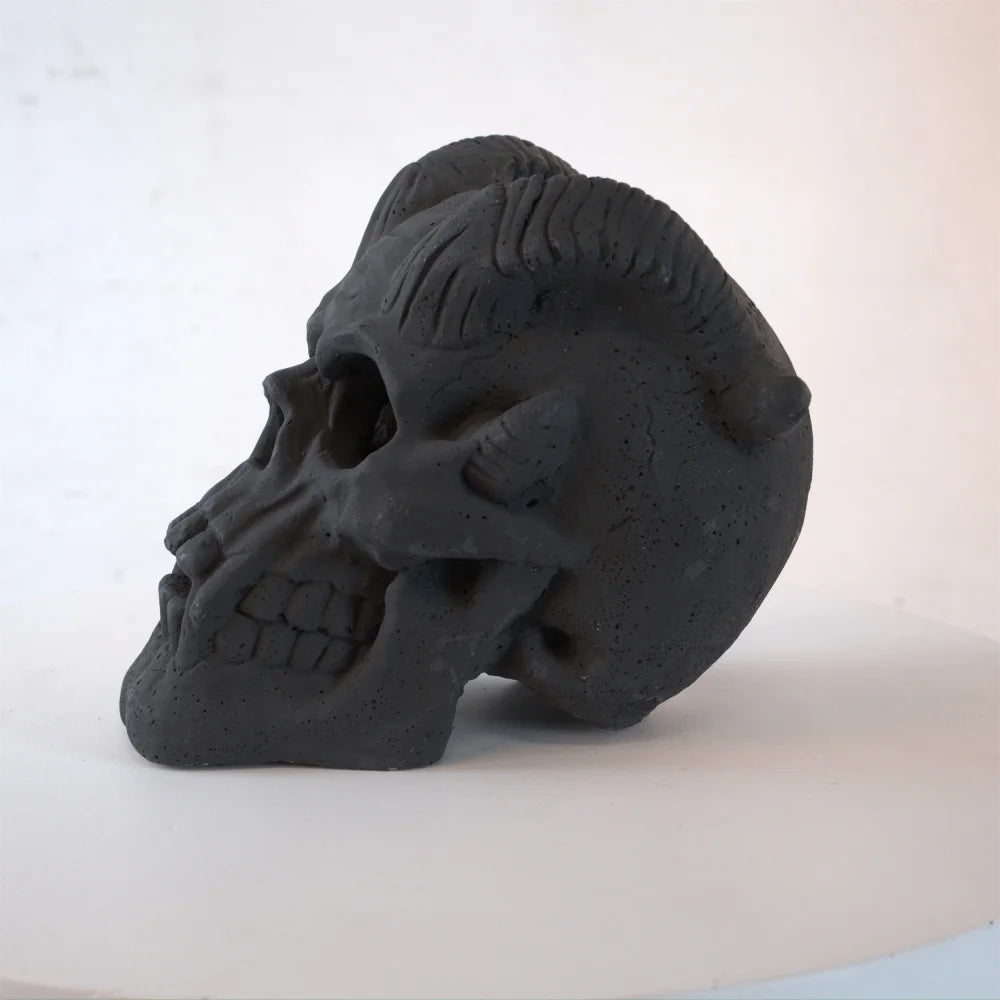 Refractory Fireproof Imitated Human Skull Gas Log for Wood Fireplace Firepit Campfire
