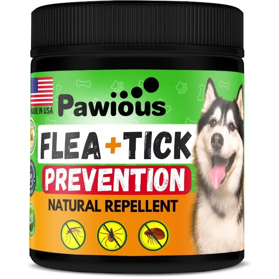 Flea and Tick Prevention Chewables for Dogs Natural Oral Flea and Tick Control Supplement