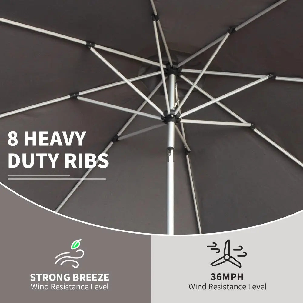 10 Ft Patio Umbrella Outdoor Crank Tilt UV Waterproof