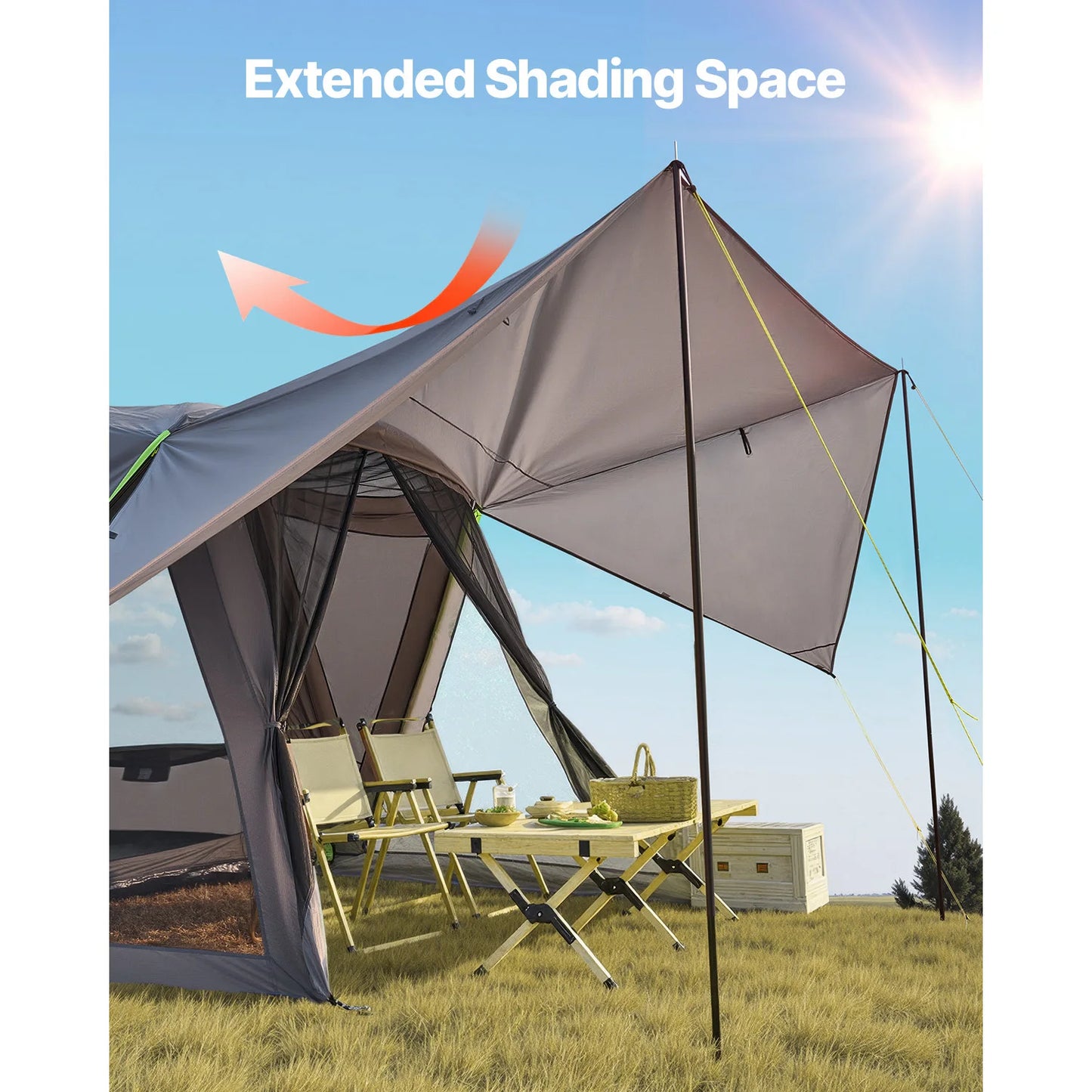 SucceBuy SUV Camp Tent Double Layer Waterproof With Awning