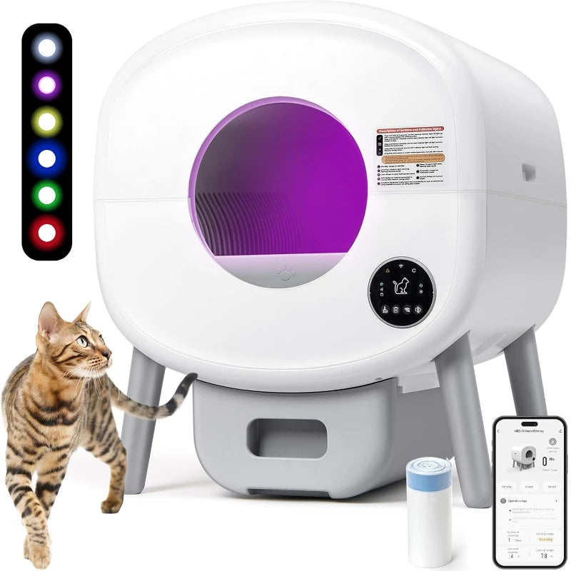 Extra Large Automatic Self Cleaning Litter Box for Cats