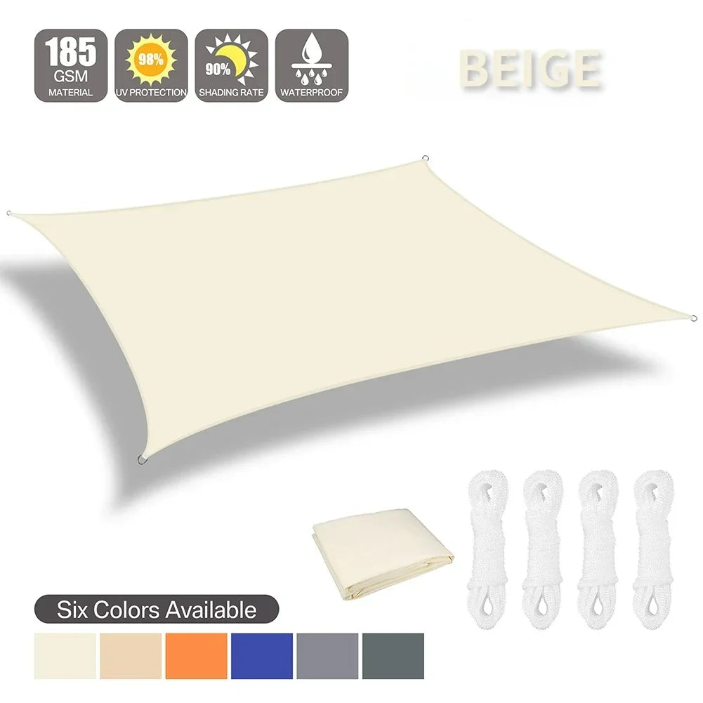 Waterproof Uv Sun Shade Sail Awning For Patio Garden