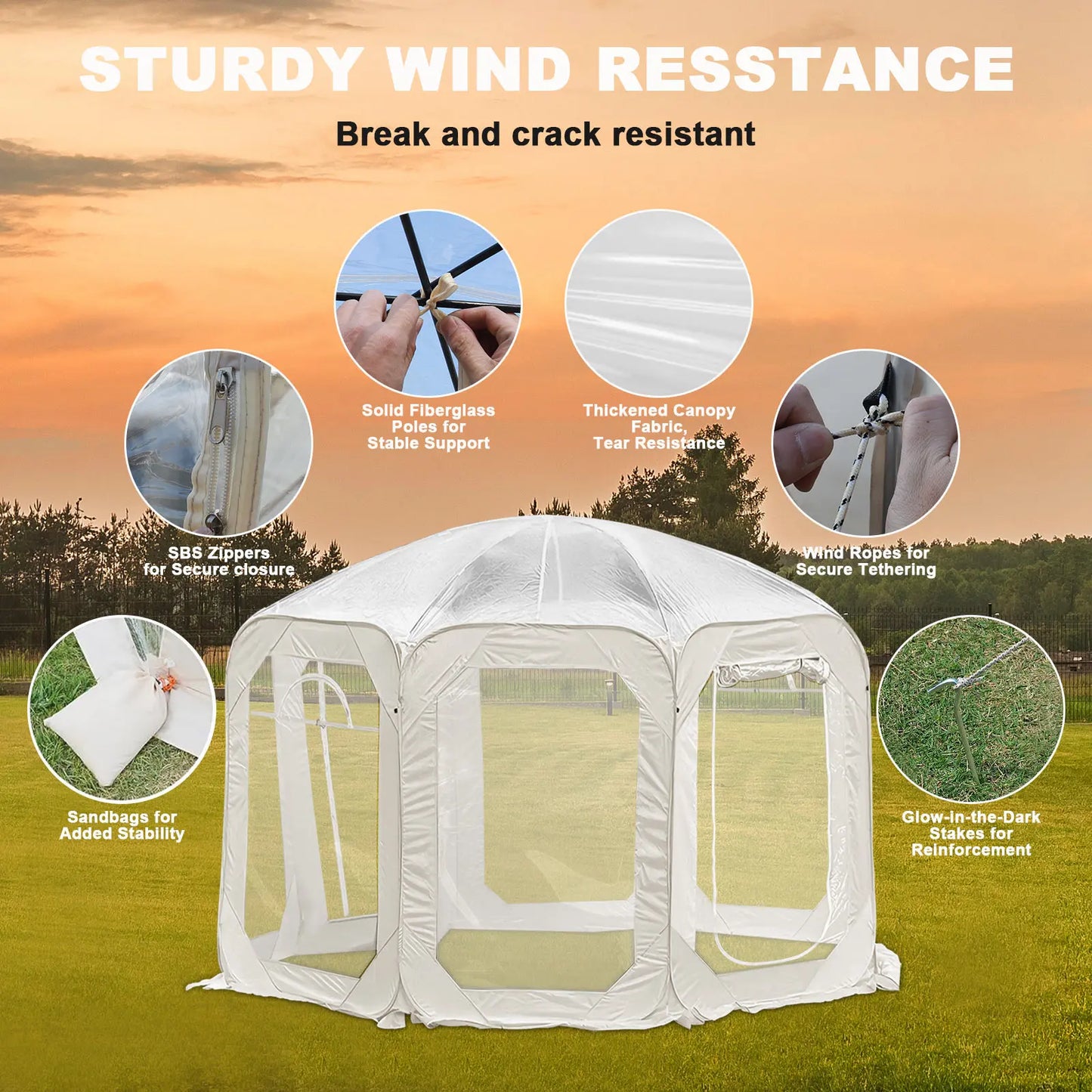Portable Transparent Bubble Tent Folding For Camping