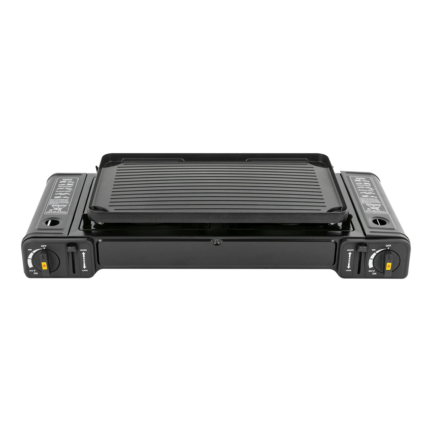 Double Head Barbecue Gas Stove With Baking Tray Portable