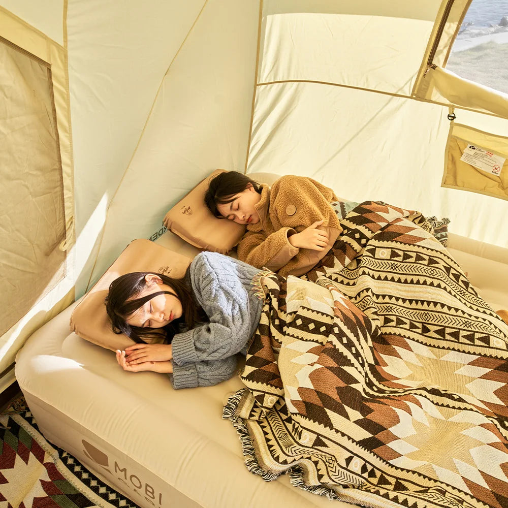 Mobi Garden Camping Air Mat 25cm Peach Skin Portable