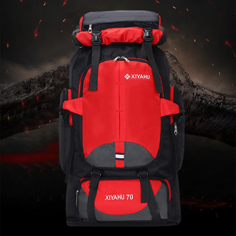 Camping High Capacity Hiking Backpack for Men and Women 70L Waterproof Outdoor Travel Sports Bag