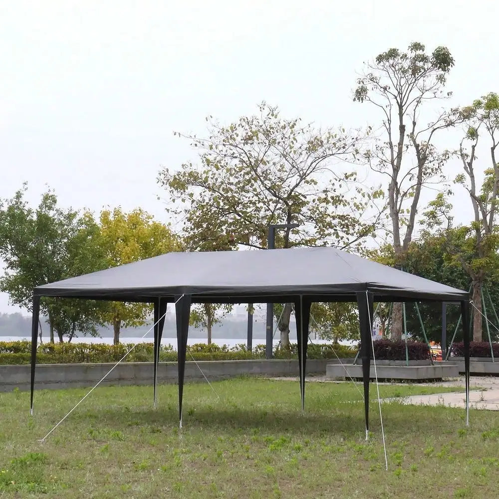 10 X 20 Canopy Tent Waterproof Party Gazebo Black Outdoor
