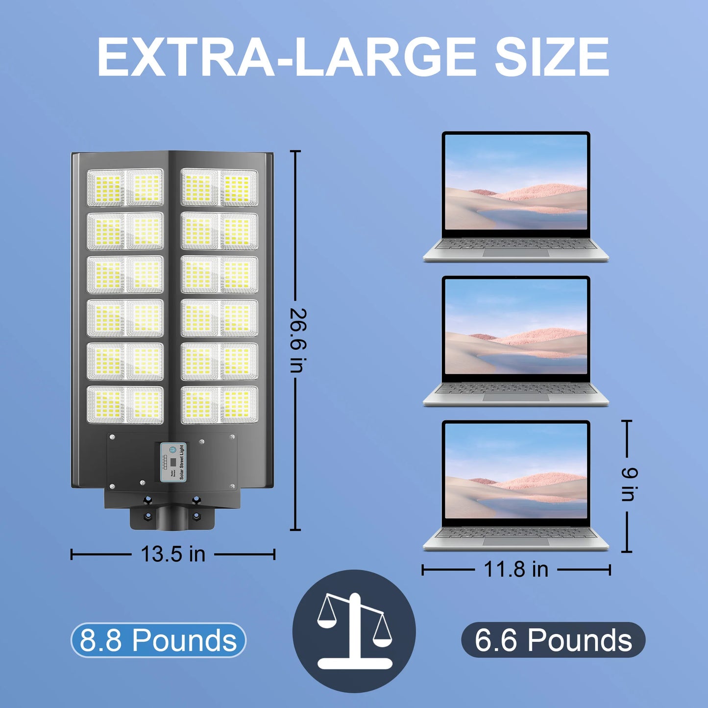 4 Pack Solar Street Lights 5200 IP65 Waterproof With Sensor