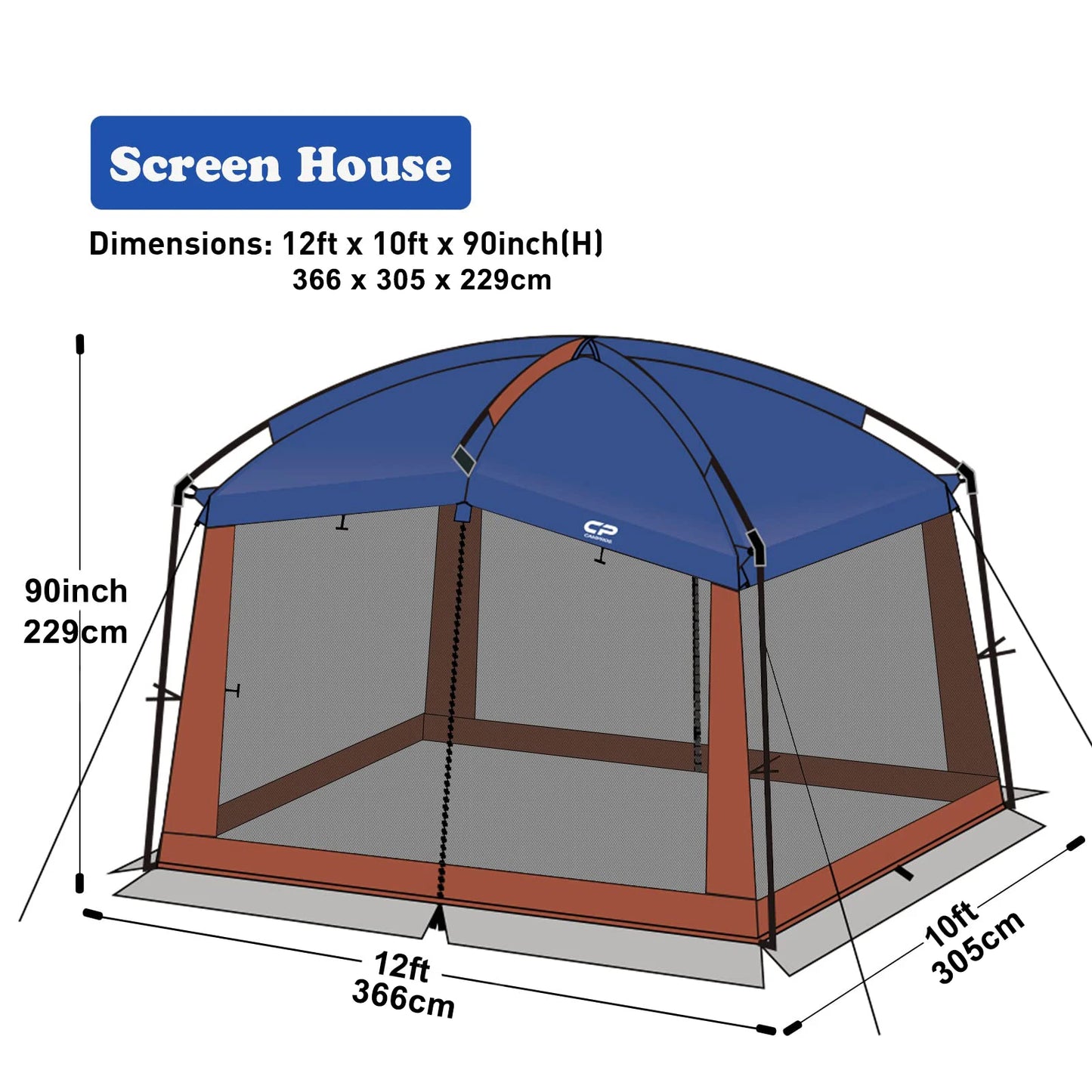 Screen House 12 X 10 Ft Camping Canopy Tent Shelter