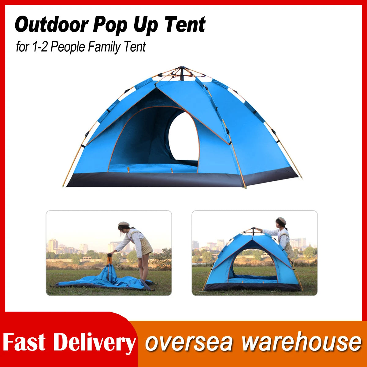 Instant Pop Up Camping Tent Water Resistant Portable