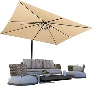 Extra Large 10x13 Ft Rectangular Cantilever Patio Umbrella