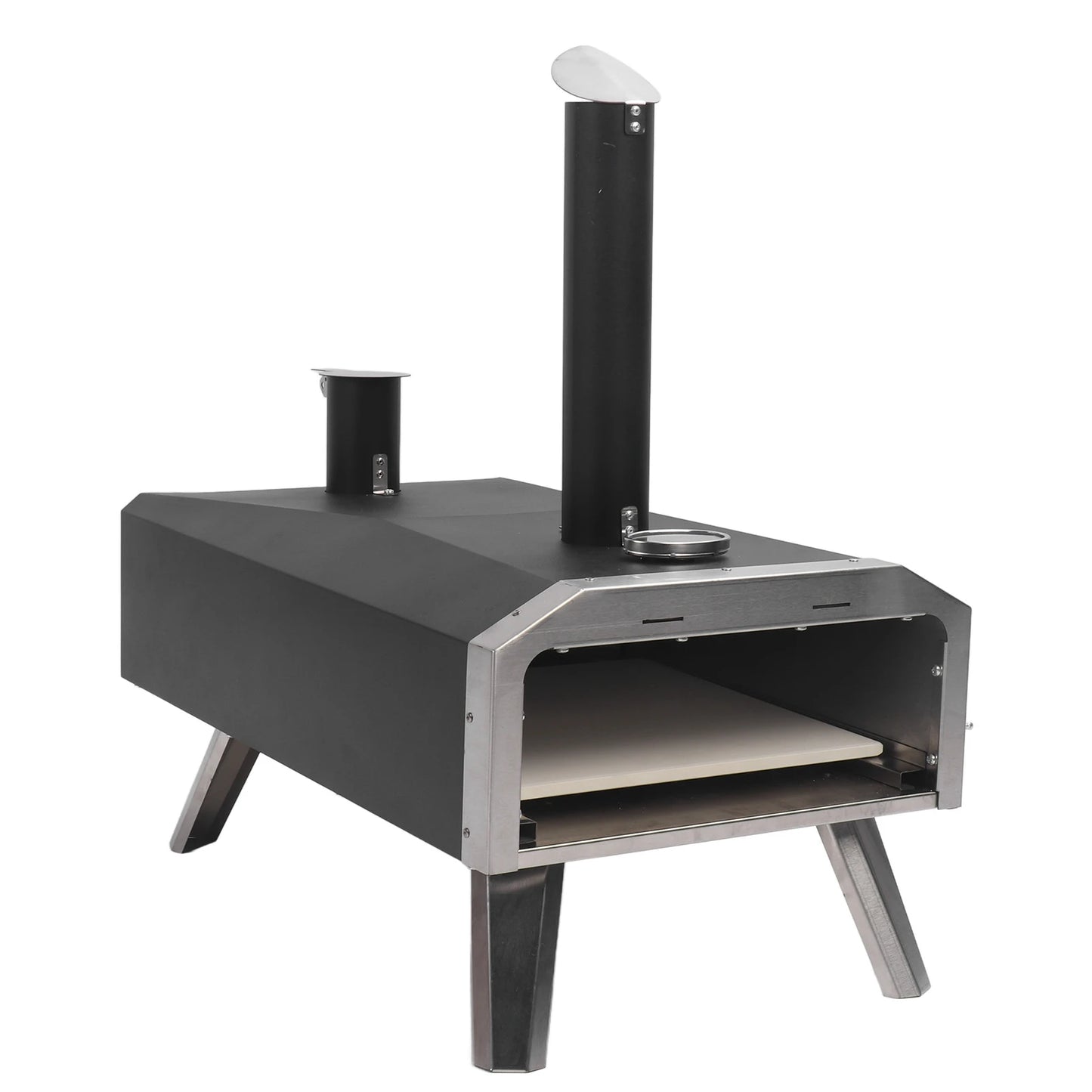 12in Portable Wood Fired Pizza Oven Stainless Steel