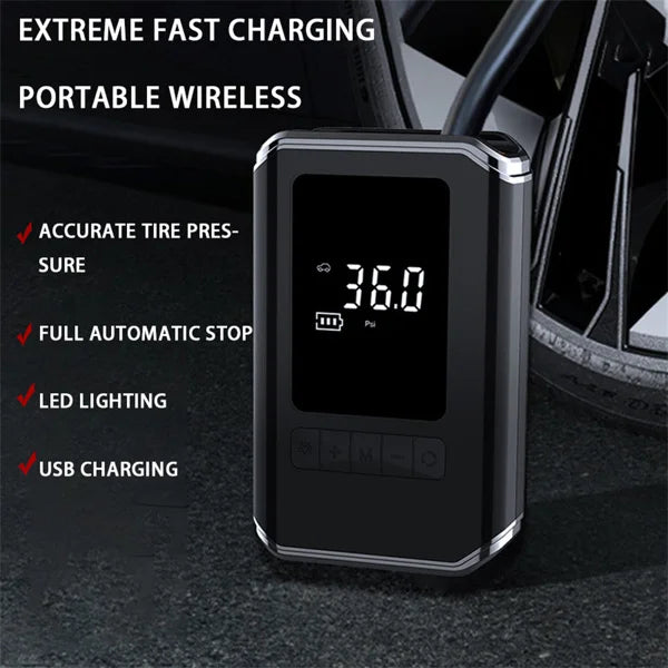 Mini Tire Inflator Car Air Compressor With LED Light