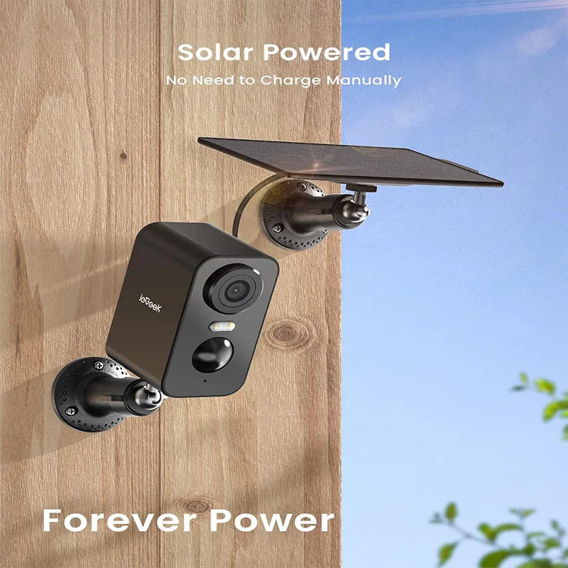 Iegeek 2K 3MP WiFi Solar Outdoor Security Camera Pro