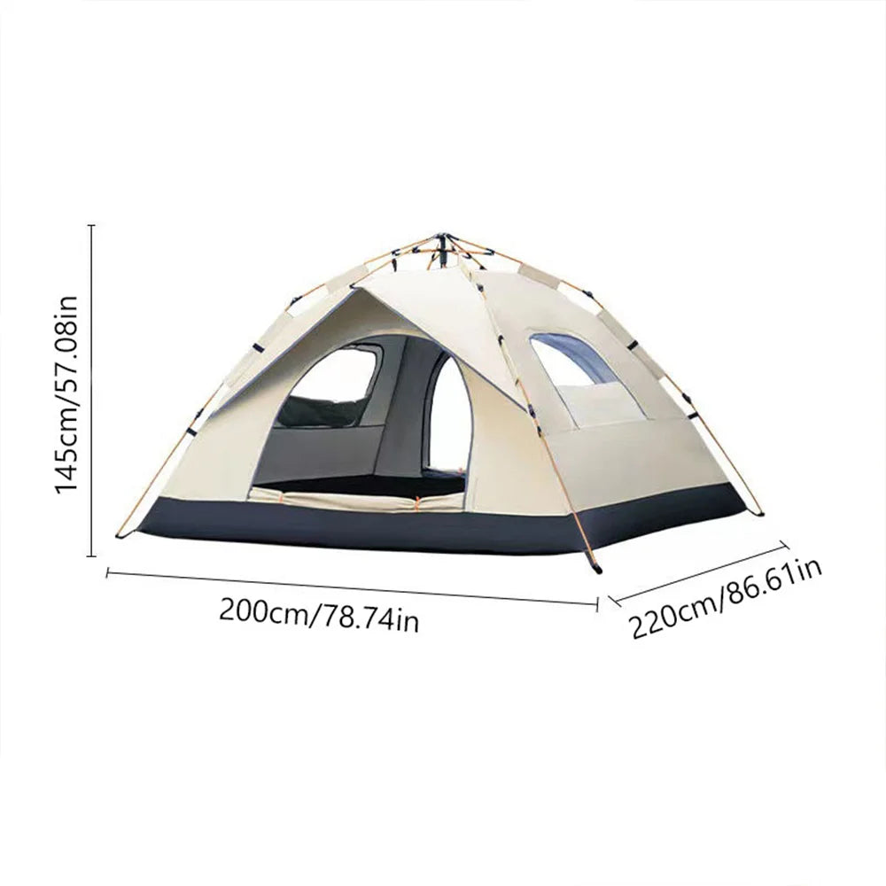 Automatic Quick Open Camping Tent Two Doors Two Windows