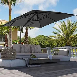 Extra Large 10x13 Ft Rectangular Cantilever Patio Umbrella