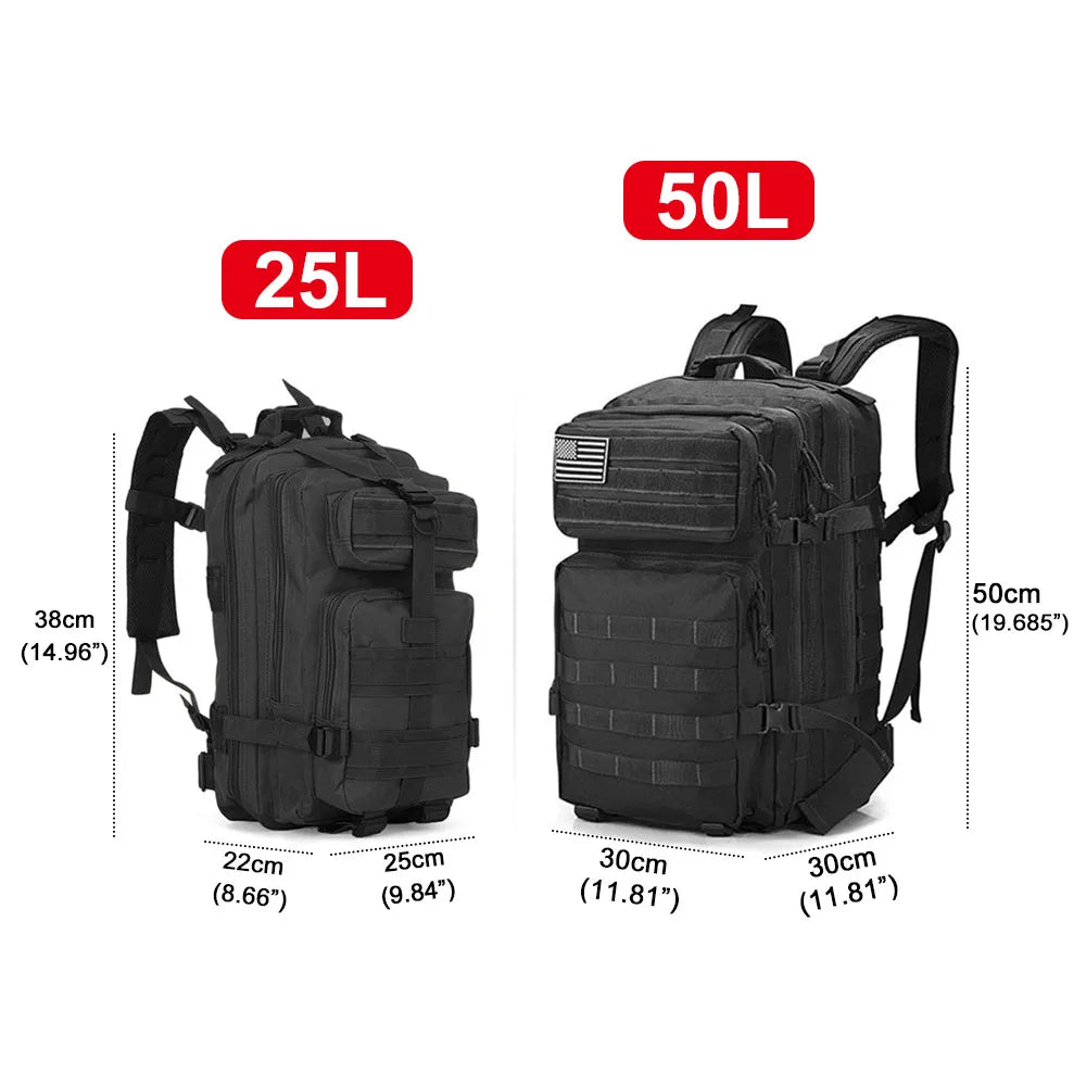 Tactical 45L 25L Waterproof Travel Backpack For Men Outdoor