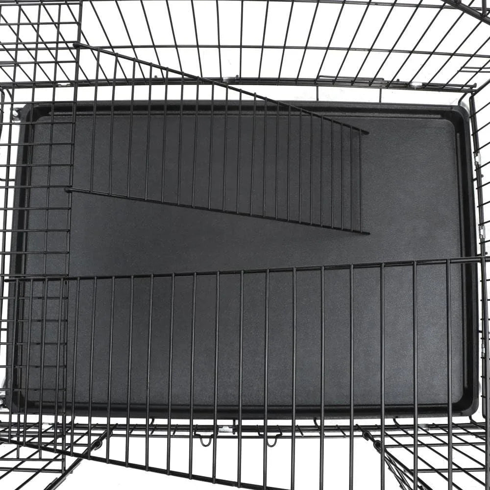 Foldable Kitten Cat Home Cages Leopard Hammock Bed Casters