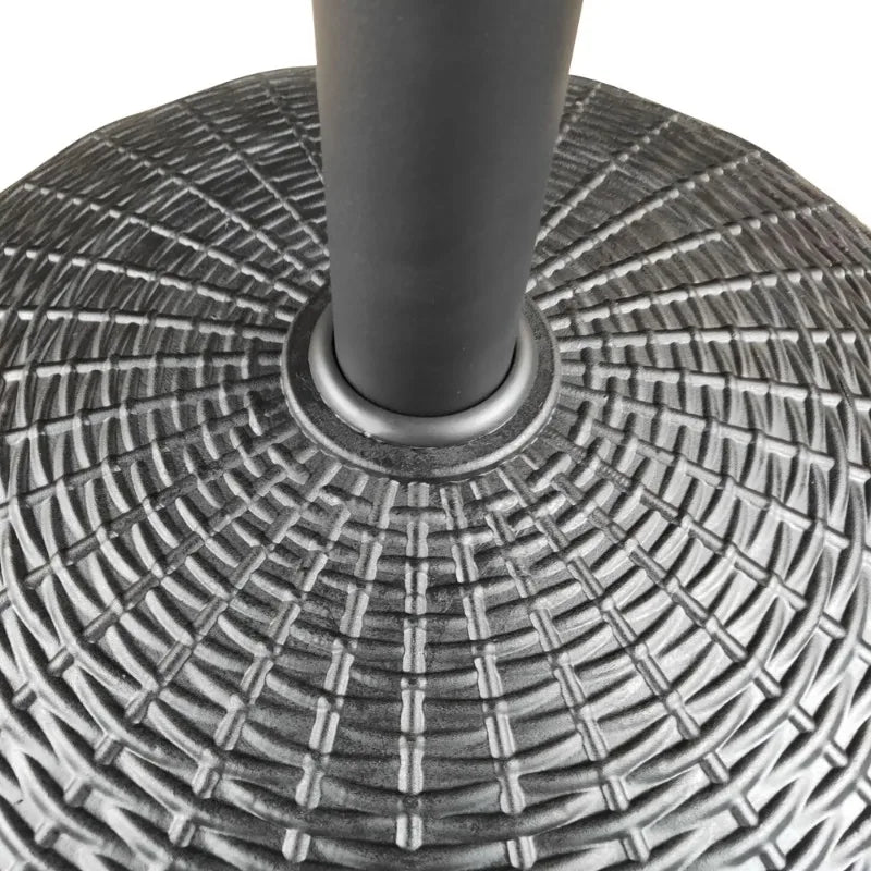 22lb Black Resin Patio Umbrella Base Heavy Duty Secure