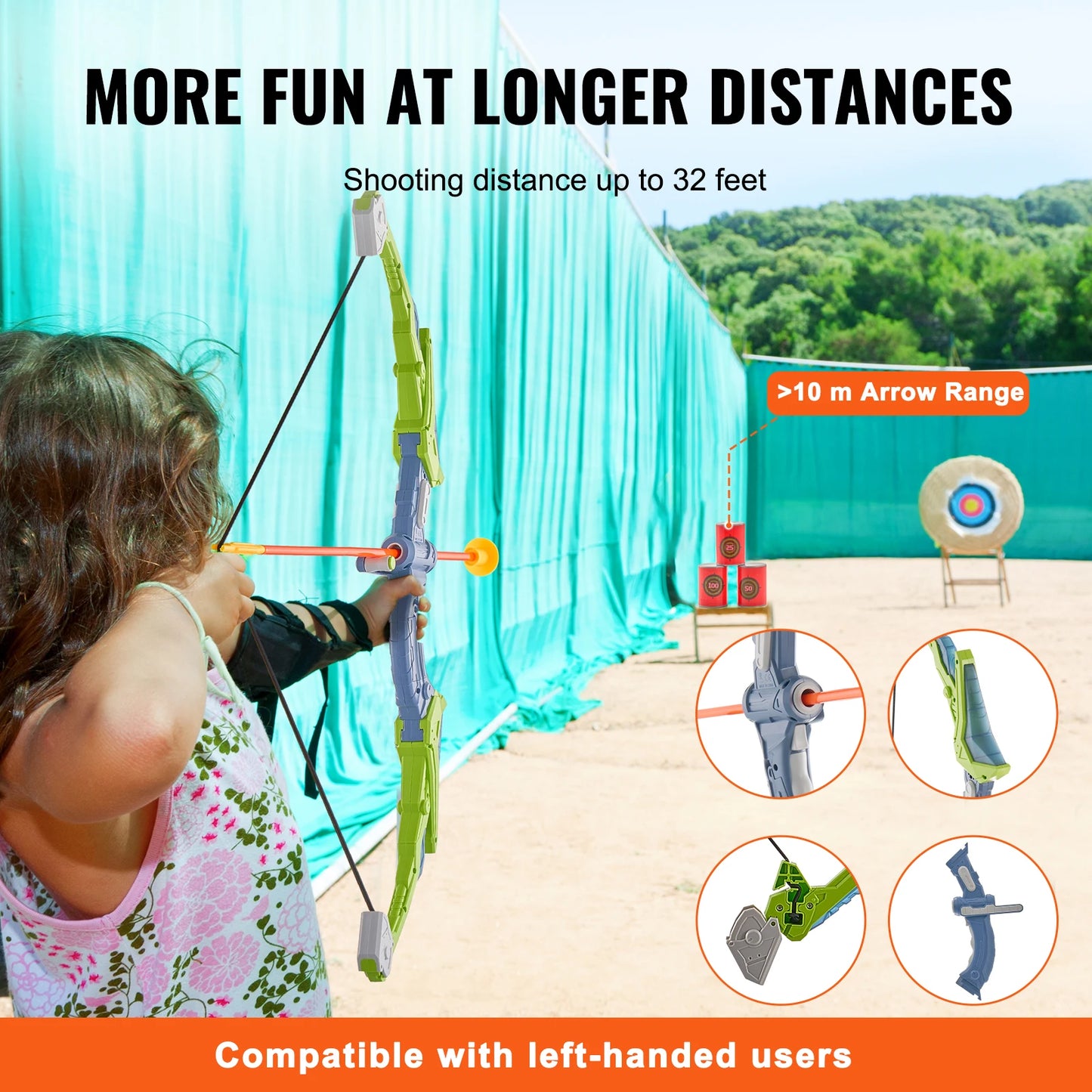 SucceBuy Bow And Arrows For Children Kids Archery Bow Practice Recurve Outdoor Sports Game Hunting Shooting Toy Gift Bow Kit