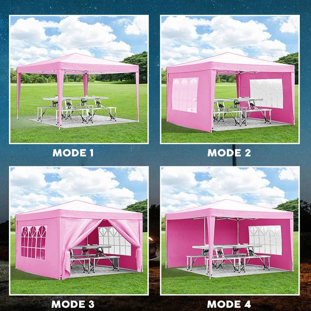10x10 Folding Canopy With 4 Removable Sidewalls Outdoor