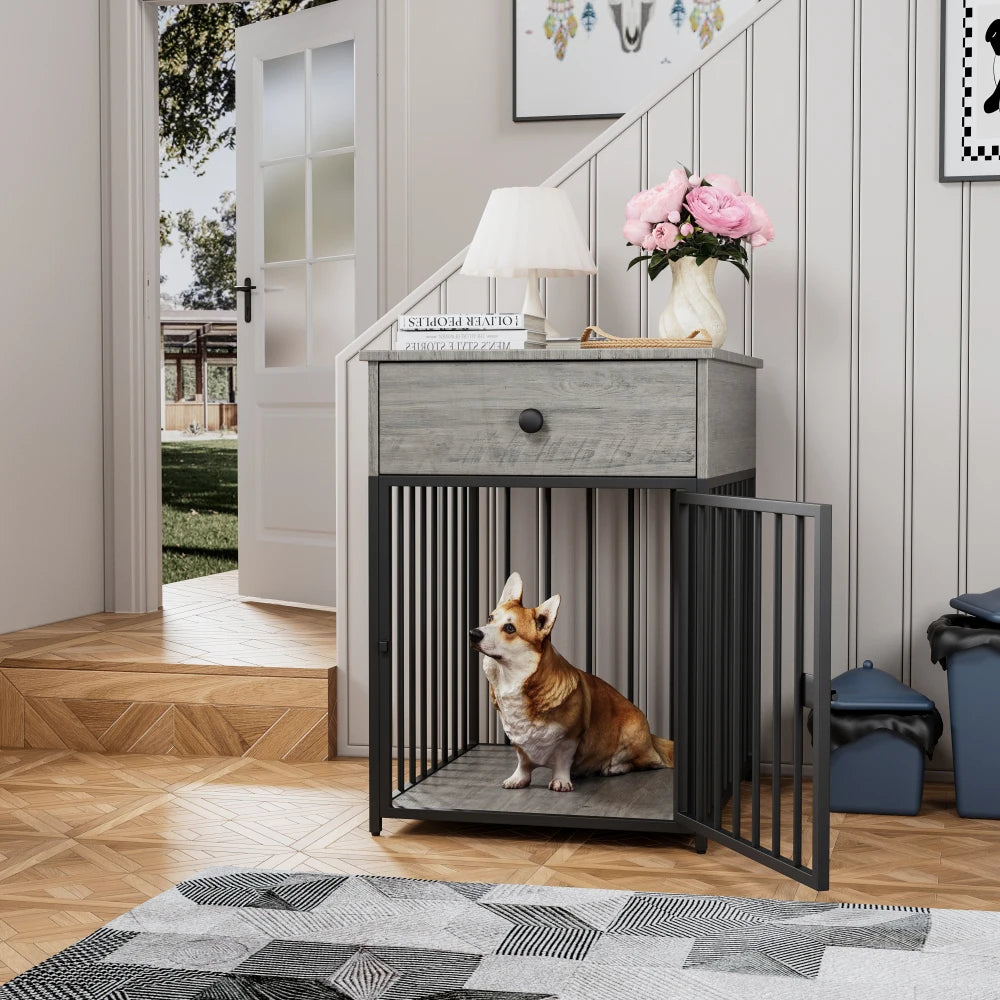 Dog Crate Furniture End Table For Small Dog Indoor Cage
