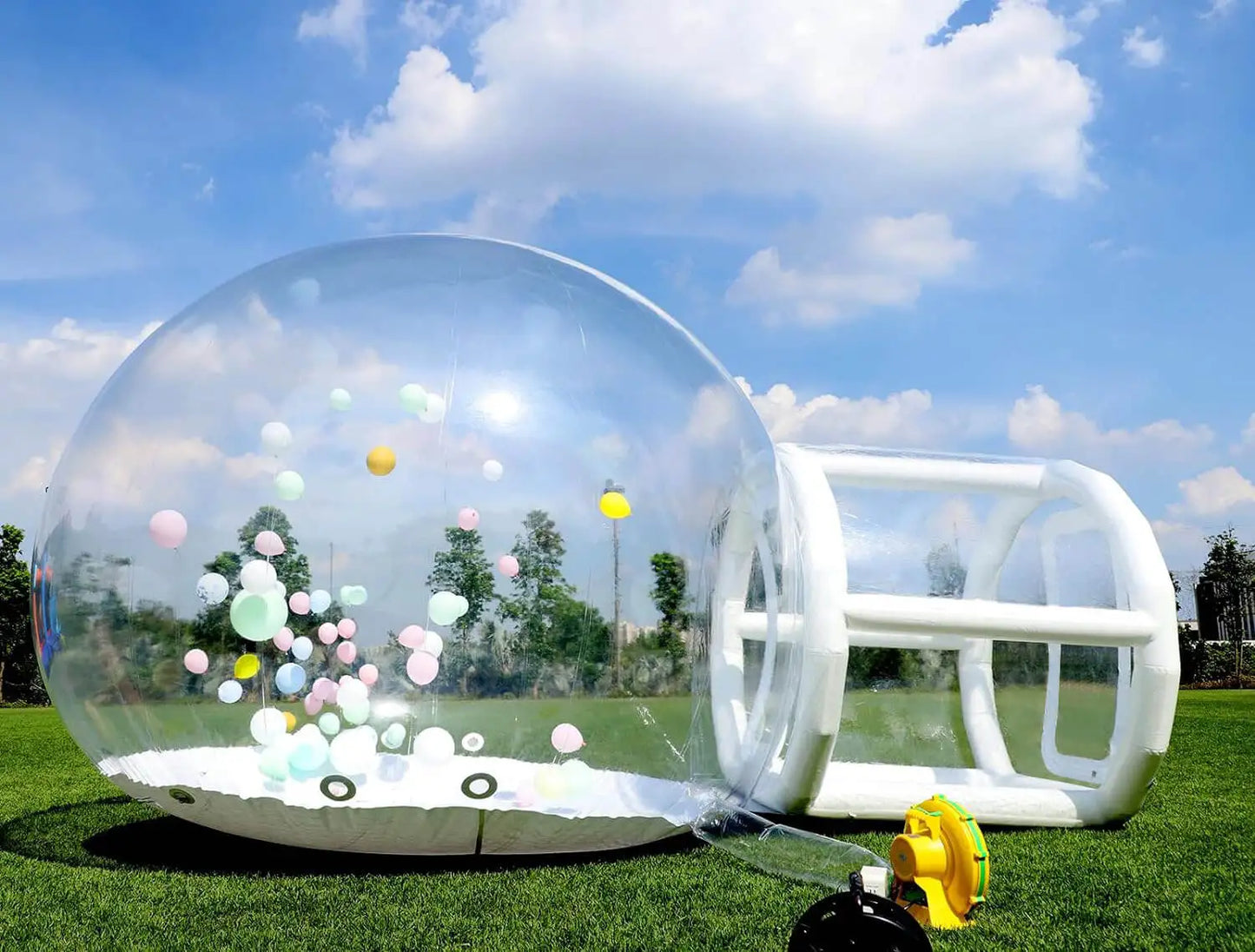Inflatable 3M 10FT PVC Bubble House Children Toys Outdoor Commercial Castle With 1100W Air Blower And 100 Balloons
