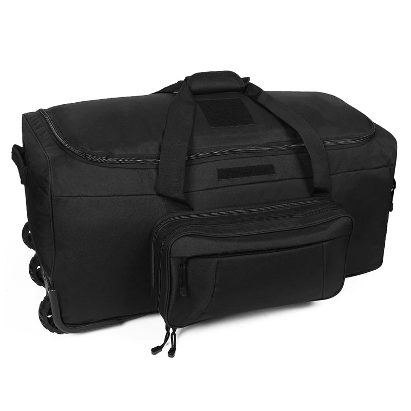 124L Large Capacity Waterproof Nylon Outdoor Camping Travel Bag Trolley Case Practical Handbag Storage Military Bag