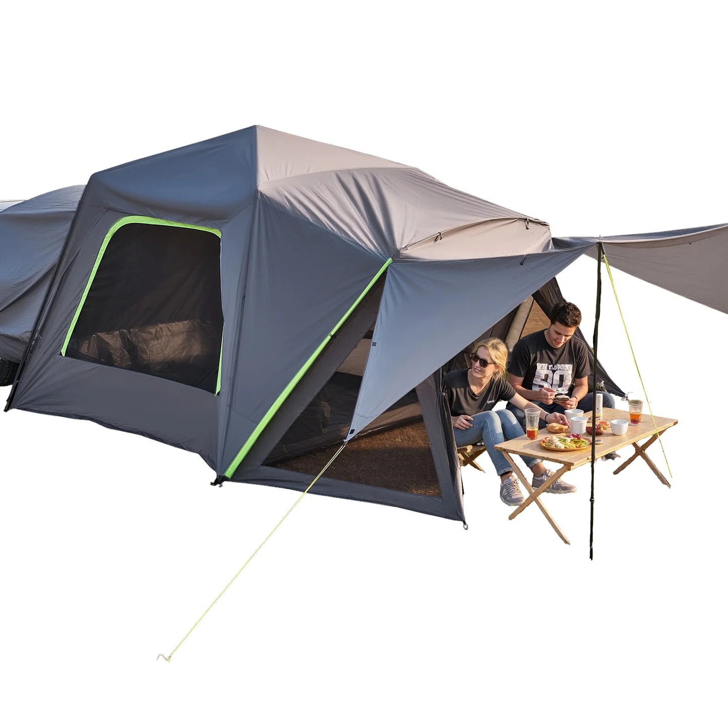 SucceBuy SUV Camp Tent Double Layer Waterproof With Awning
