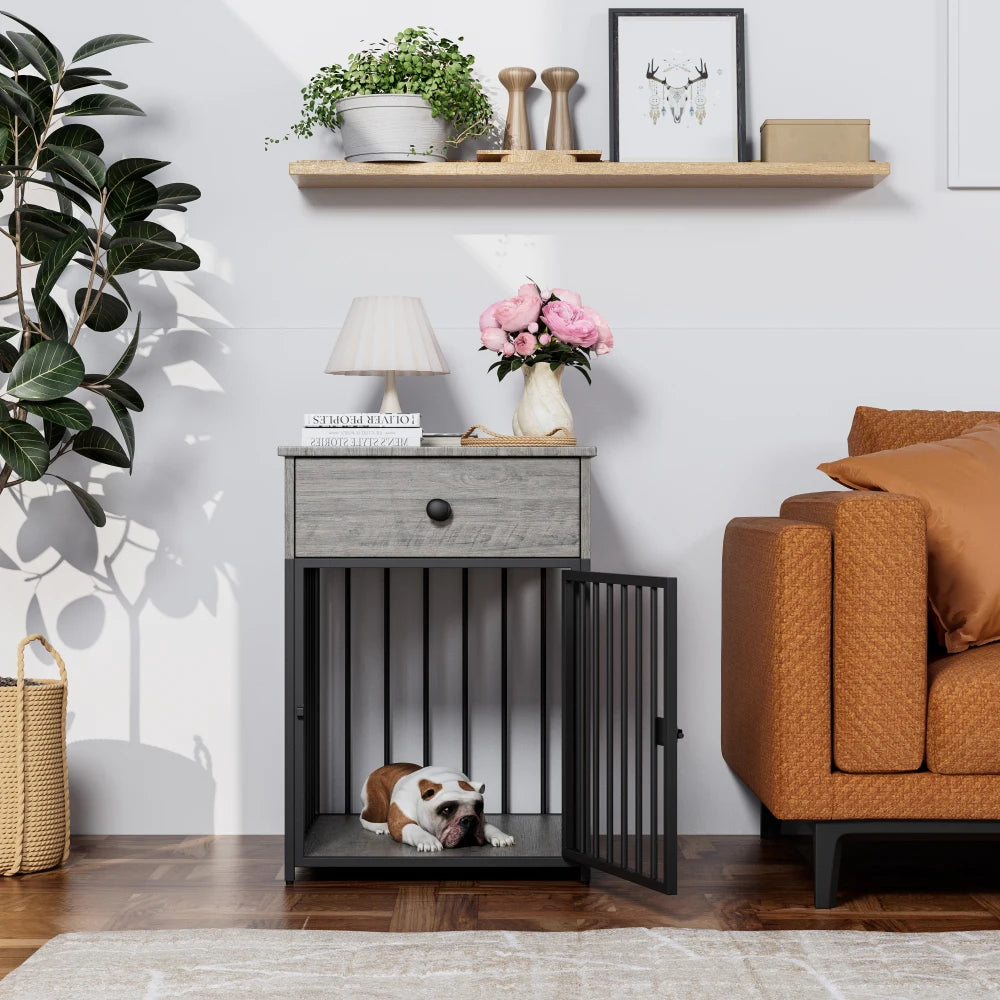 Dog Crate Furniture End Table For Small Dog Indoor Cage