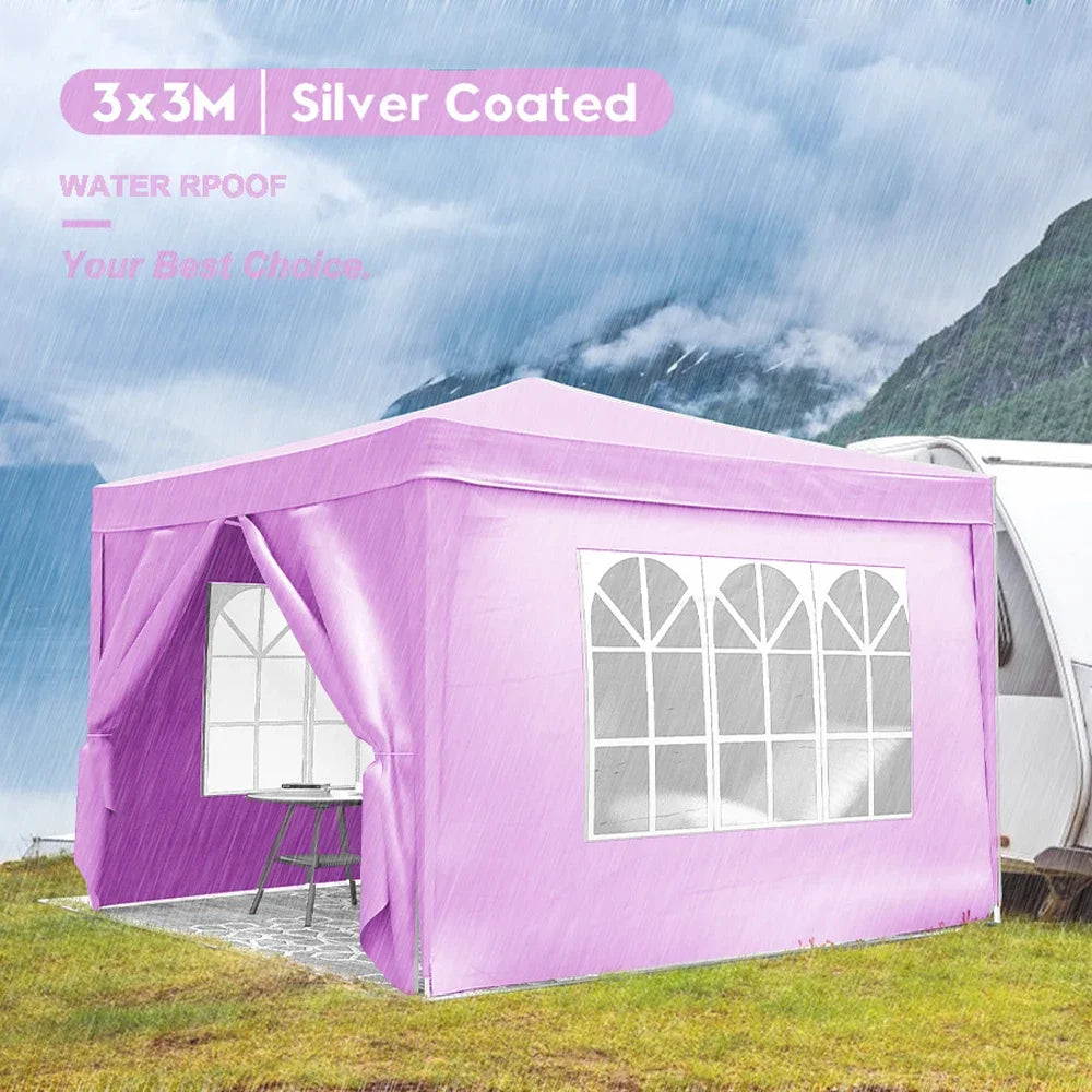 10x10 Folding Canopy With 4 Removable Sidewalls Outdoor