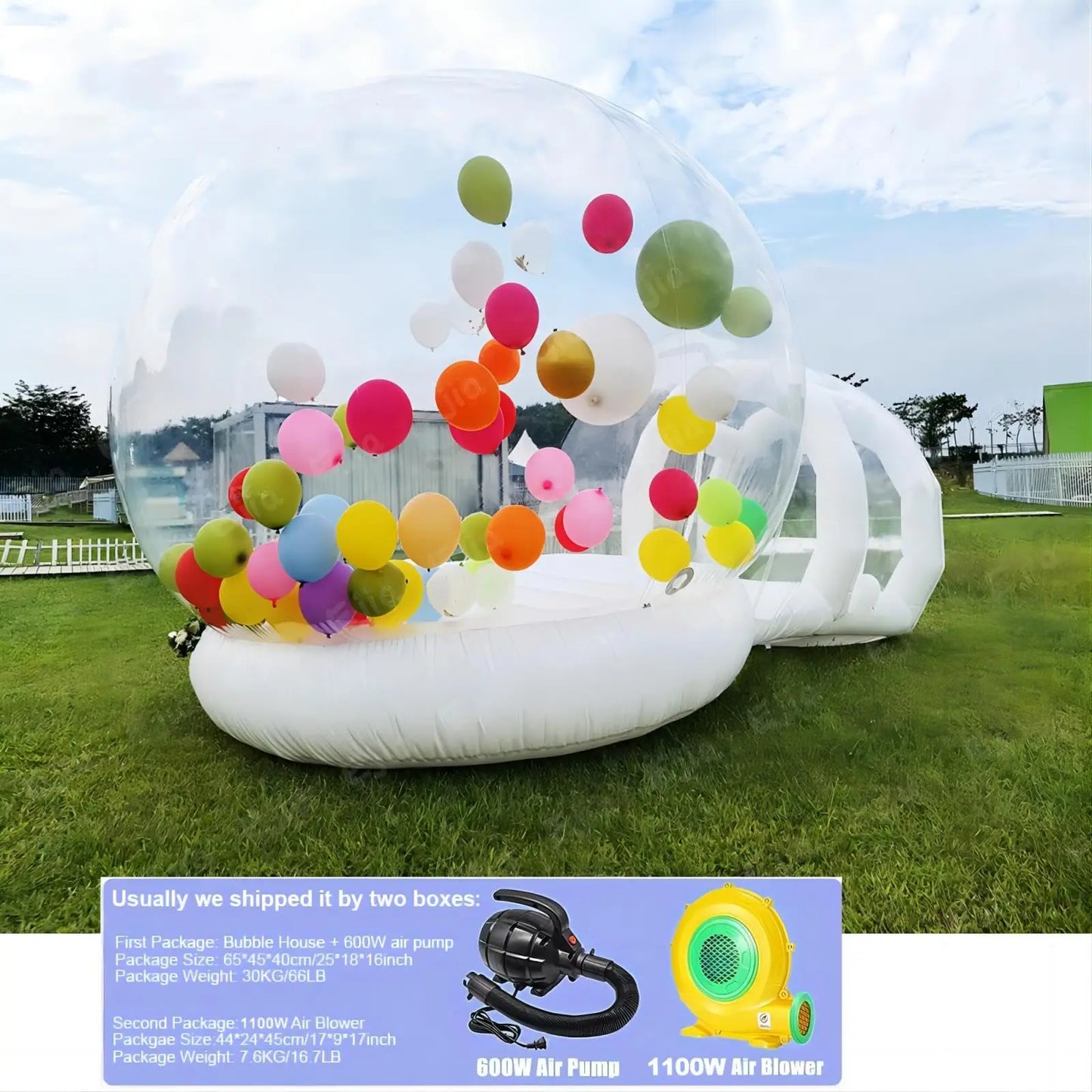 10FT Inflatable Bubble House With Trampoline And Transparent Dome PVC For Parties Free Shipping With Blower