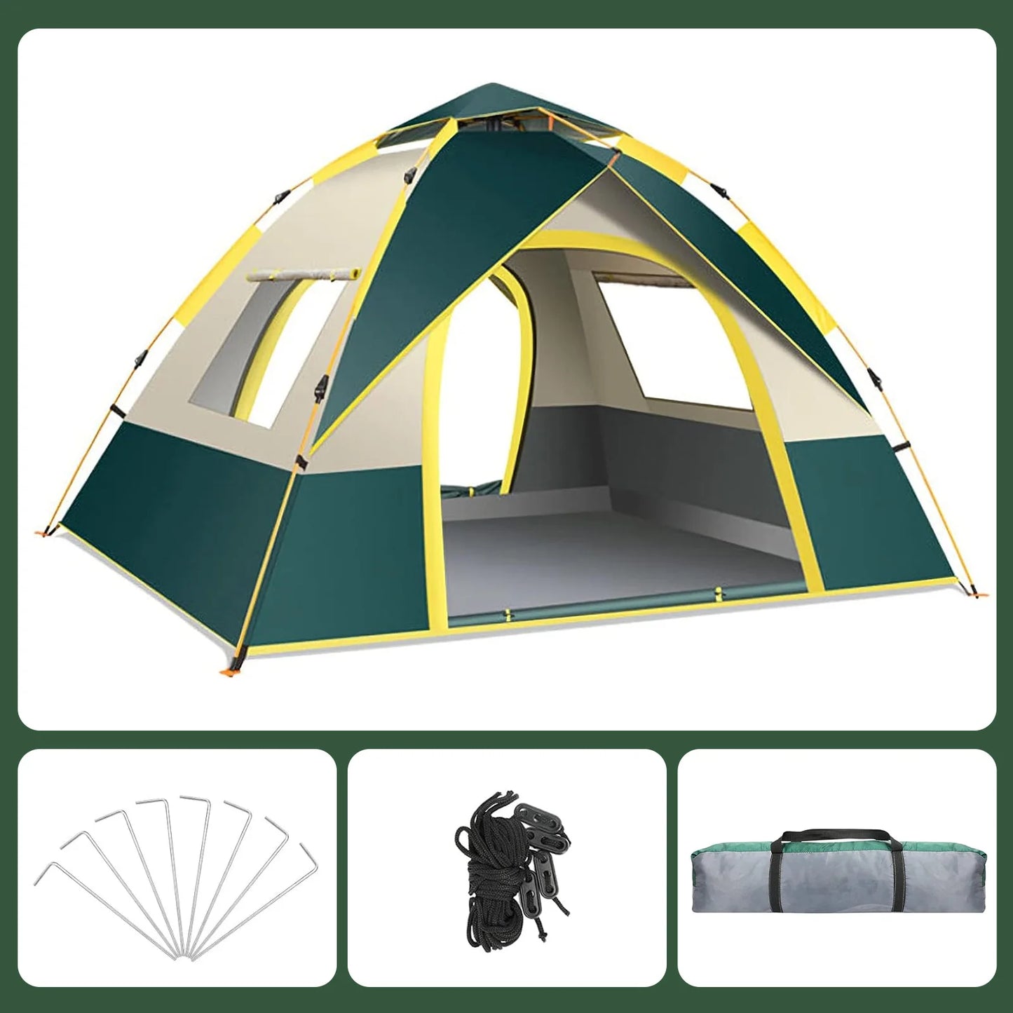 LOVEWE Quick Open Tent Waterproof Lightweight 2 Person