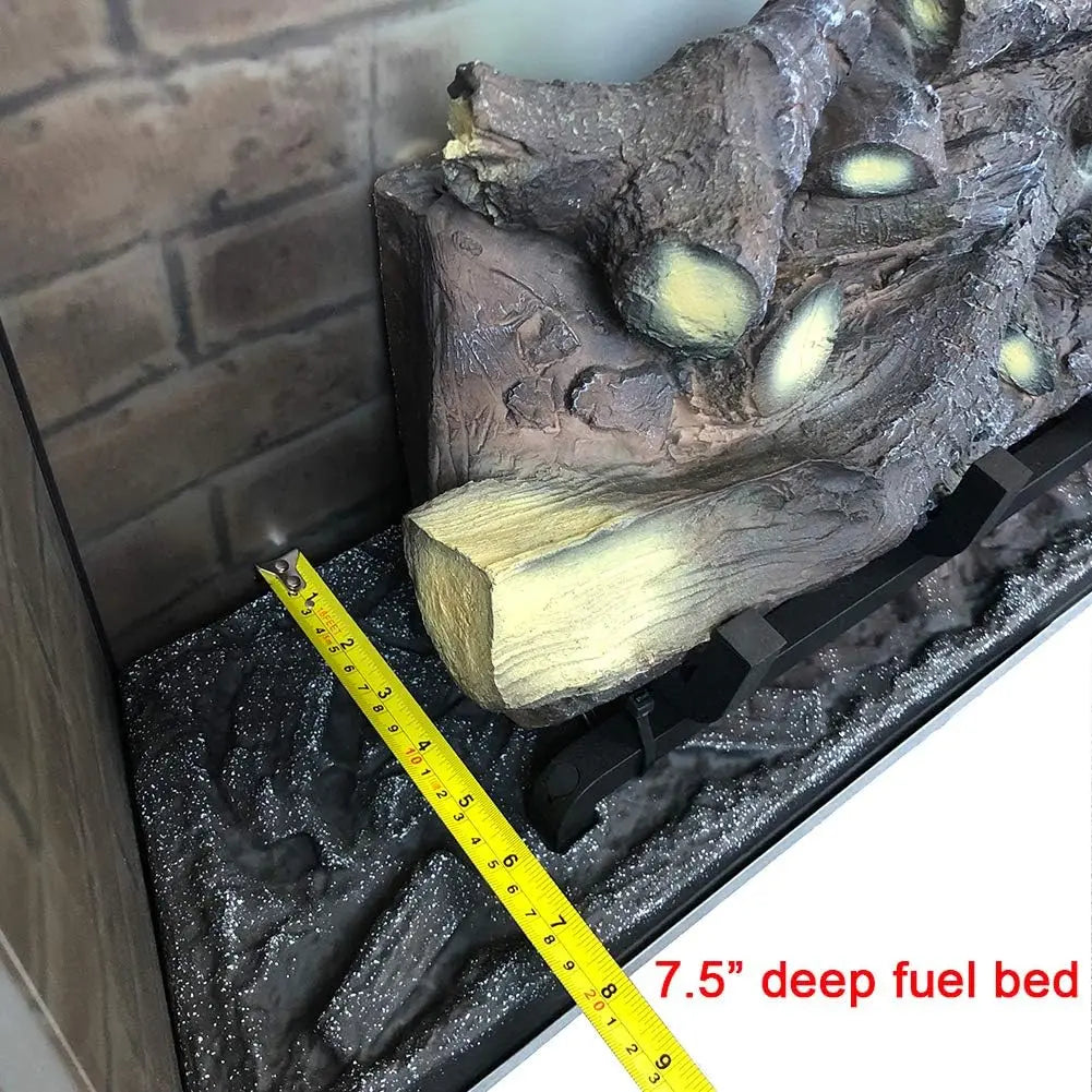 Electric Fireplace Insert with Remote Control and Fire Crackling Sound 750 1500 Watts Black 33 Inch Wide 25 Inch High