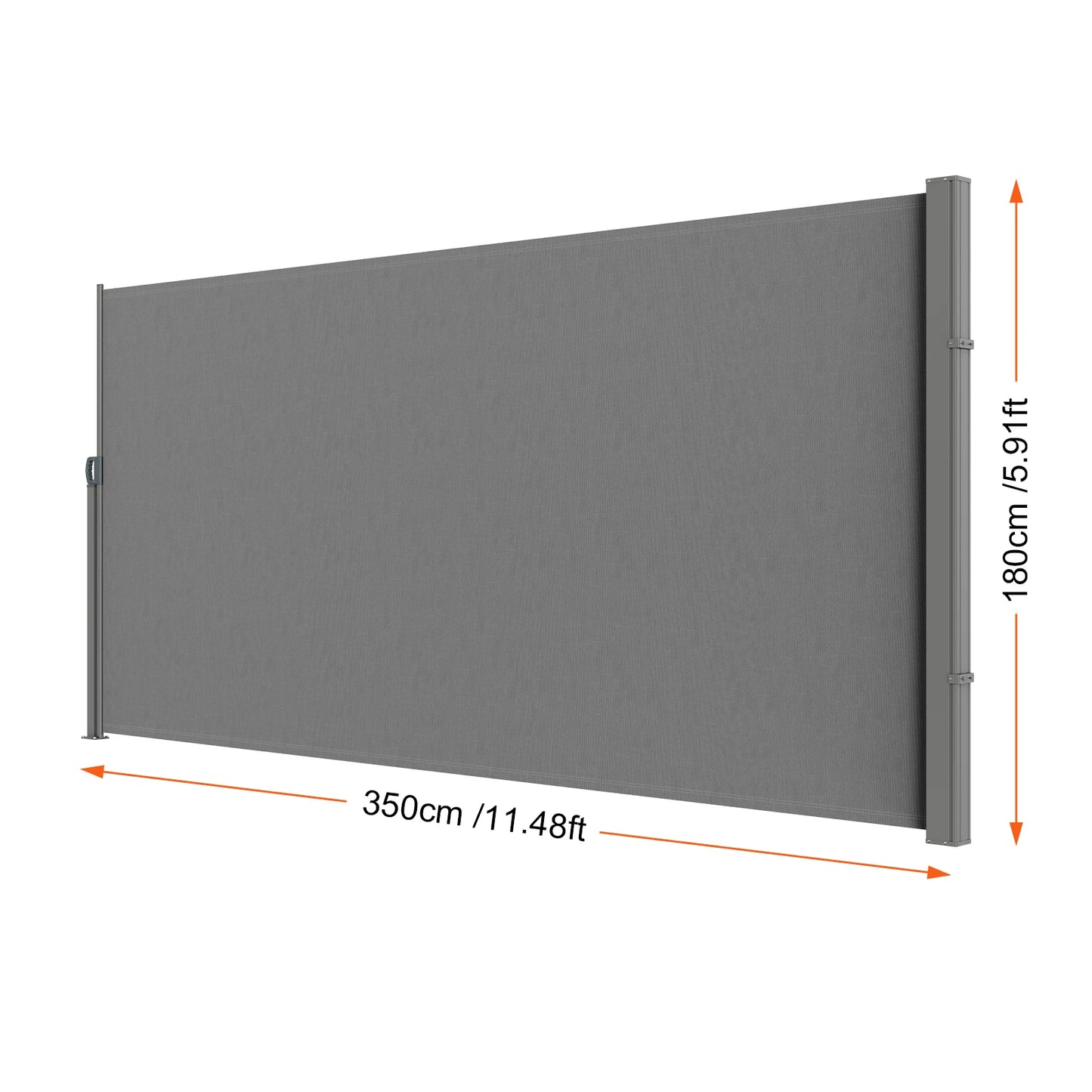 Retractable Side Awning Outdoor Privacy Polyester Waterproof