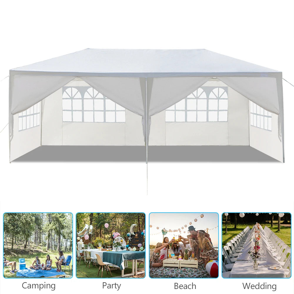 10 By 20 Outdoor Party Tent With 6 Removable Sidewalls