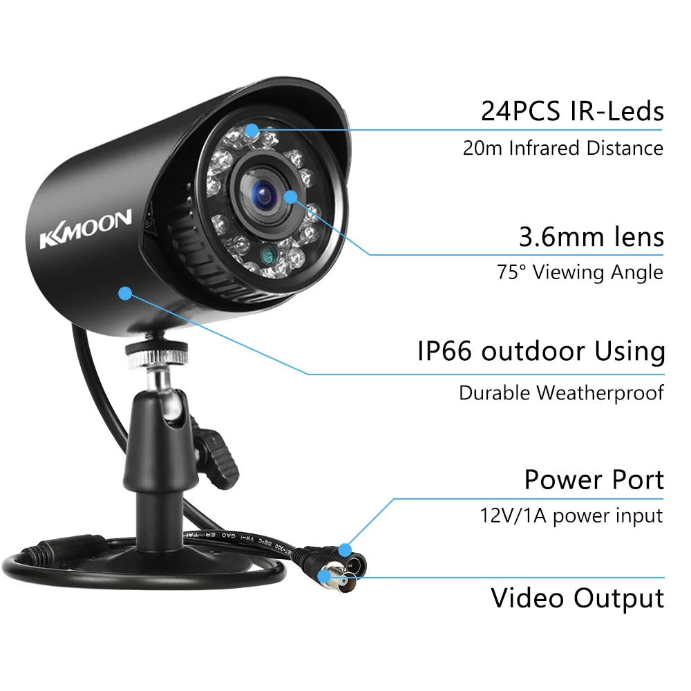4 Pack 1080P Waterproof CCTV Security Cameras Night Vision