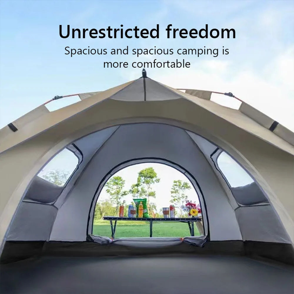 Automatic Quick Open Camping Tent Two Doors Two Windows