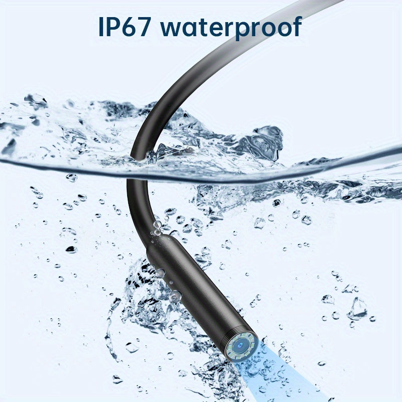 Endoscope With SemiRigid Snake Camera Four Point Three Inch Screen 1080P 16.4Ft Cord IP67 Waterproof Borescope Sewer