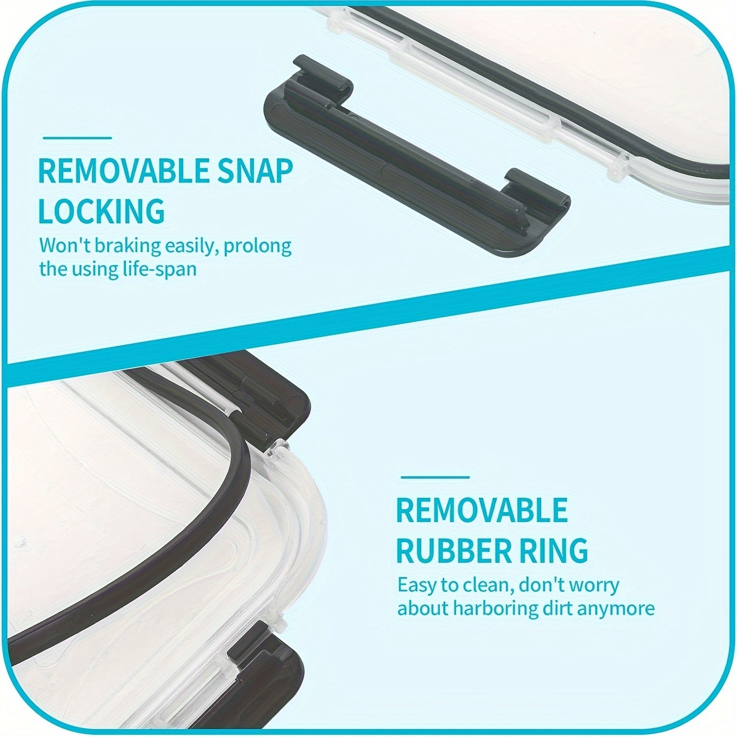 20 Pack 22oz Glass Airtight Food Storage Containers With Lids For Meal Prep Pantry Organization Glass Lunch Boxes