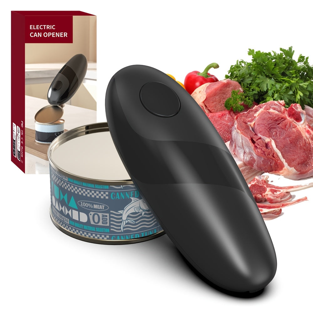 Cliton Rechargeable Electric Can Opener With One Touch Auto Rotate Lid Lifter Cutting Fits Most Cans Kitchen Camping