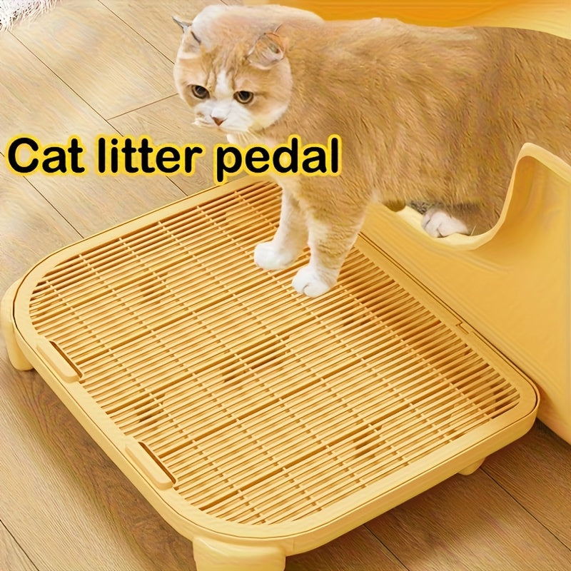 Elevated Cat Litter Mat With Raised Edges Scatter Control