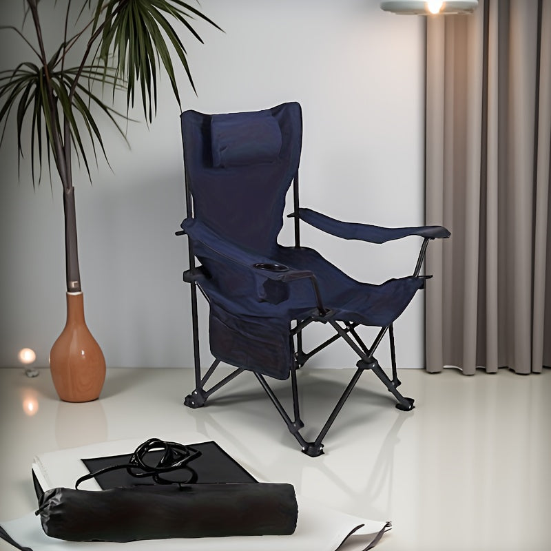 UPWELL Portable Folding Patio Chair With Carry Bag Adjustable Height Removable Footrests Outdoor Lounge Chair