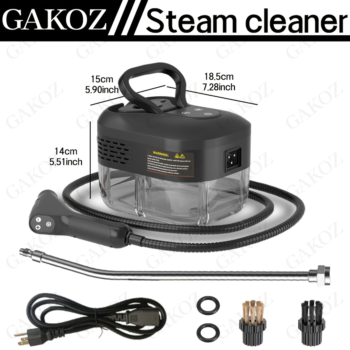 High Pressure Steam Cleaner Handheld Portable For Carpet Upholstery Sofas Kitchen Fumes Small Appliances Cleaning