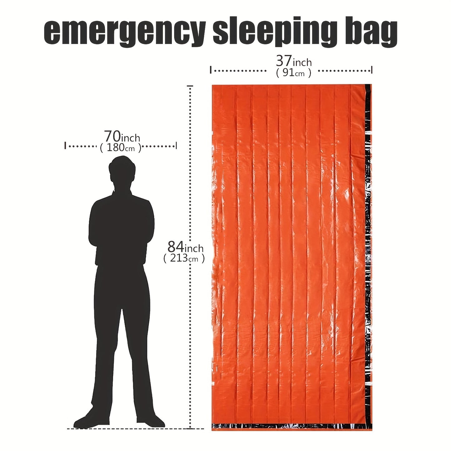 Lightweight Survival Sleeping Bag Emergency Shelter Orange