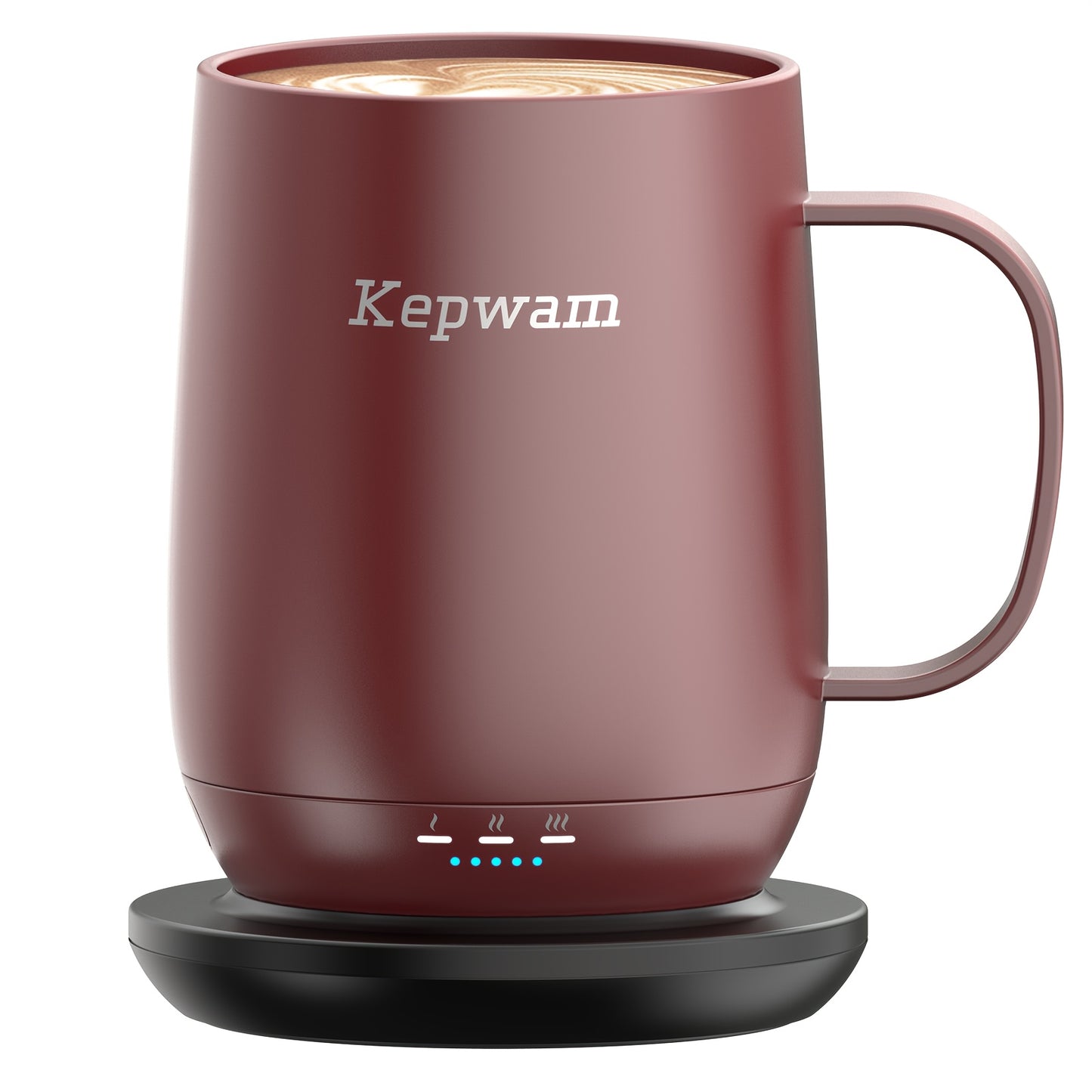 Kepwam Self Heating Coffee Mug T2 16oz 150 Minute Battery Life 149 F Temperature Controlled Warmer No App
