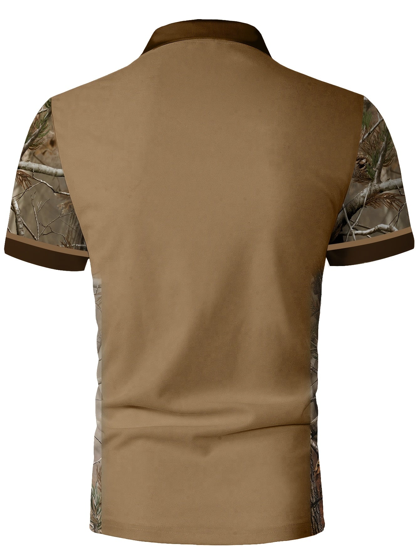Men's Camo Deer Graphic Shirt Short Sleeve Button Up